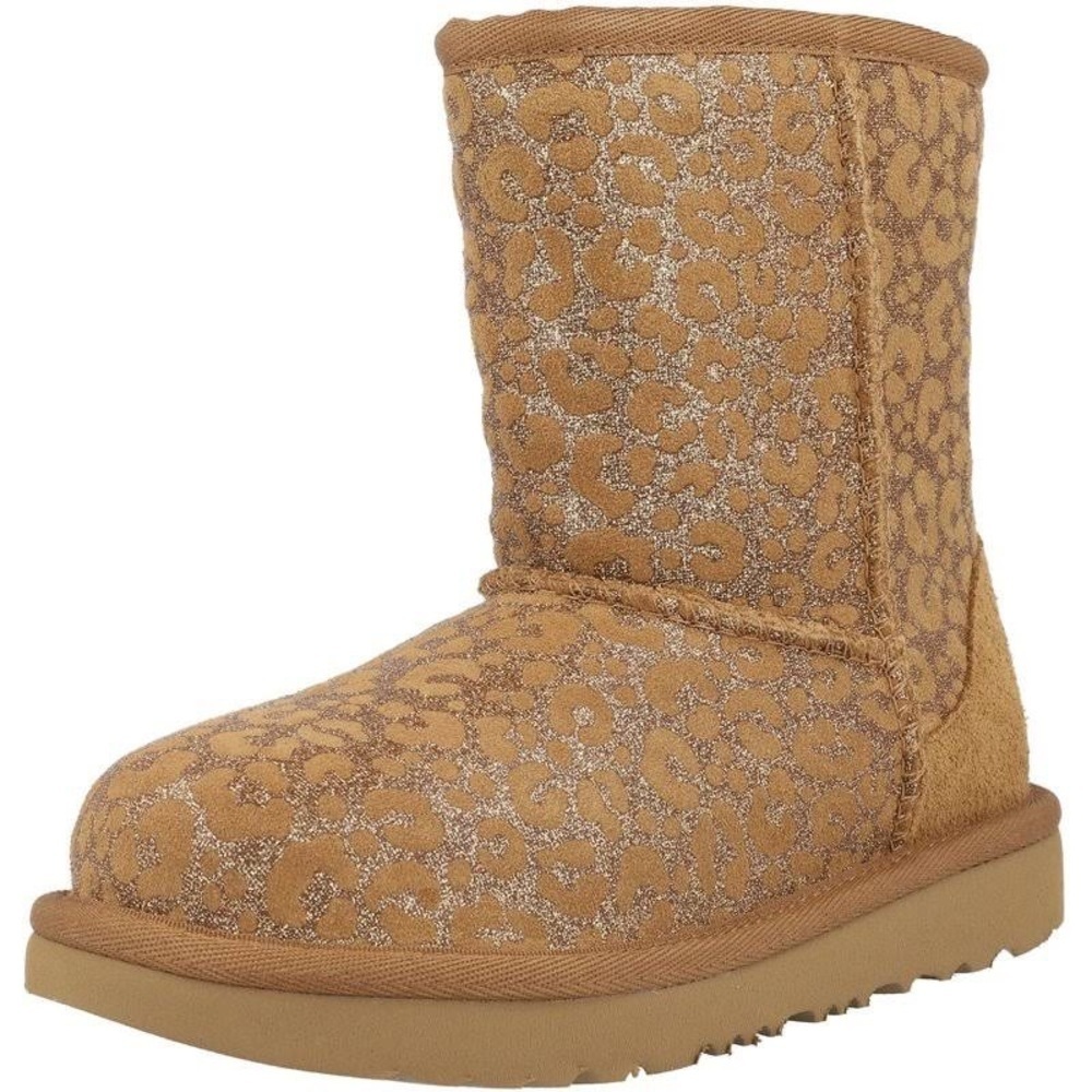 Ugg Classic 2 Glitter leopard Comfort Winter Boots - Girls sz3 - Picture 9 of 9